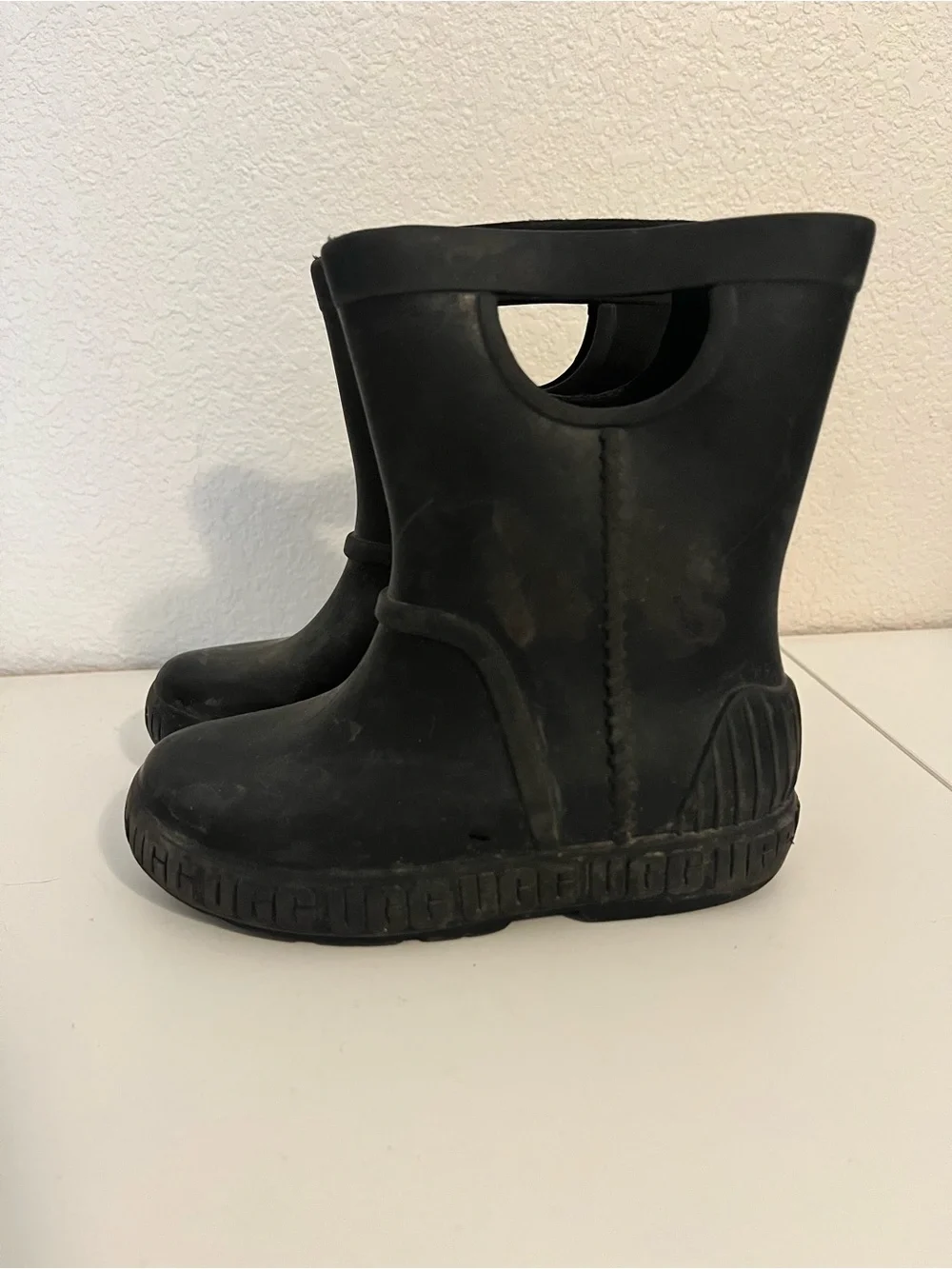 Kids UGG Black Waterproof Rain Boots